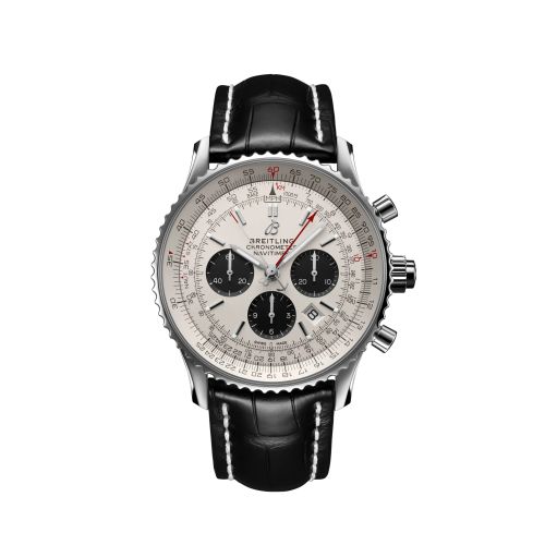 Breitling AB0311211G1P2 : Navitimer Rattrapante Stainless Steel / Silver / Alligator / Pin