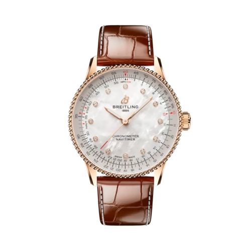 Breitling R17327211A1P1 : Navitimer Automatic 36 Red Gold / MOP / Alligator