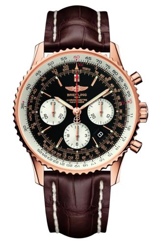 Breitling RB0120121B1P1 : Navitimer 01 43 Red Gold / Black / Alligator