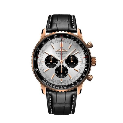 Breitling RB0137241G1P1 : Navitimer B01 Chronograph 46 Red Gold / Silver