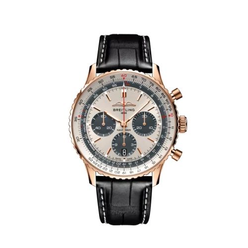 Breitling RB01386A1G1P1 : Navitimer B01 Chronograph 43 Red Gold / Starlux