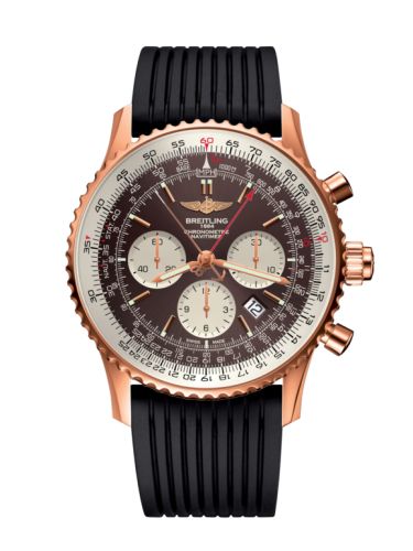 Breitling RB031121.Q619.252S : Navitimer Rattrapante Red Gold / Panamerican Bronze / Rubber