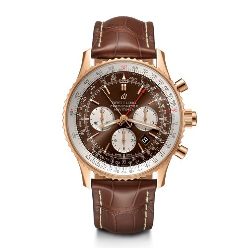 Breitling RB0311211Q1P1 : Navitimer Rattrapante Red Gold / Brown