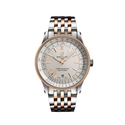Breitling U17326211G1U1 : Navitimer Automatic 41 Automatic Stainless Steel / Rose Gold / Silver / Bracelet