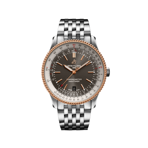 Breitling U17326211M1A1 : Navitimer Automatic 41 Automatic Stainless Steel / Rose Gold / Grey / Bracelet