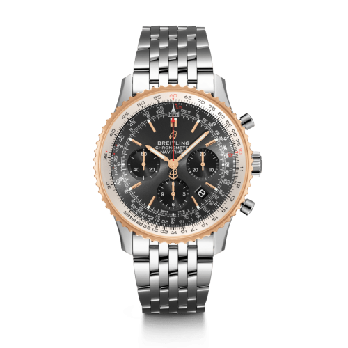 Breitling UB0121211F1A1 : Navitimer 1 B01 Chronograph 43 Stainless Steel / Red Gold / Grey / Croco / Pin