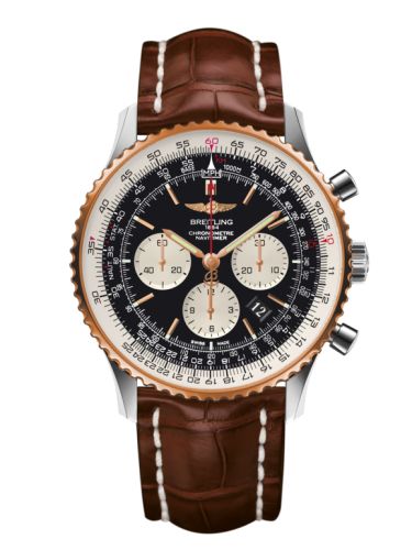 Breitling UB012721.BE18.754P : Navitimer 01 46 Stainless Steel / Red Gold / Black / Croco