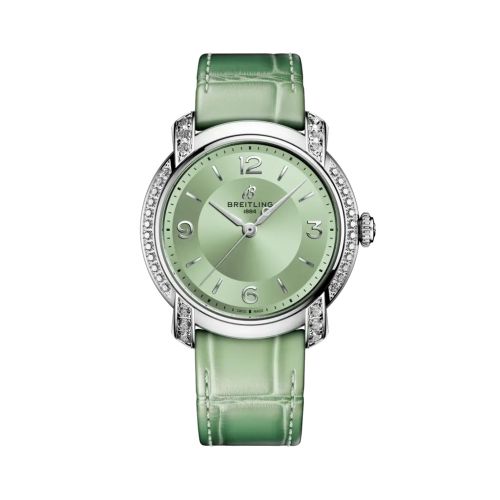 Breitling A10310671L1P1 : Lady Premier 36 Automatic Stainless Steel - Diamond / Sage