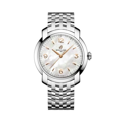 Breitling A77330121A2A1 : Lady Premier 32 SuperQuartz Stainless Steel / MOP / Bracelet