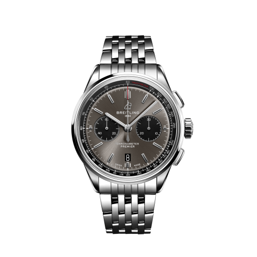 Breitling AB0118221B1A1 : Premier B01 Chronograph 42 Stainless Steel / Anthracite / Bracelet