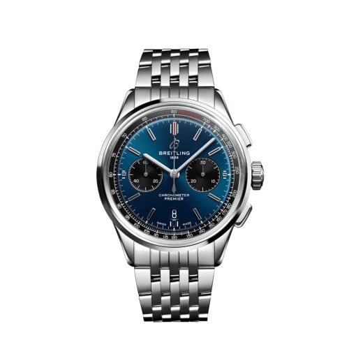 Breitling AB0118221C1A1 : Premier B01 Chronograph 42 Stainless Steel / Blue / Bracelet