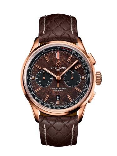 Breitling RB01181A1Q1X1 : Premier B01 Chronograph 42 Bentley Centenary Red Gold / Wood / Calf / Pin