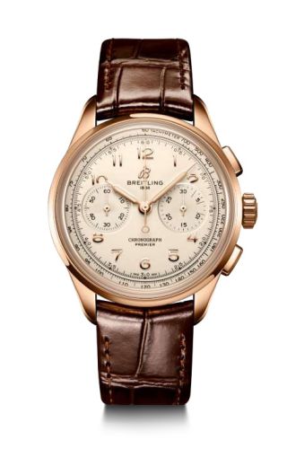 Breitling RB0930371G1P1 : Premier Heritage B09 Chronograph 40 Red Gold / Silver