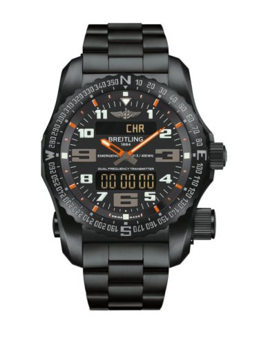 Breitling V76325A5/BC46/159V : Emergency II Night Mission / Black-Orange / Bracelet