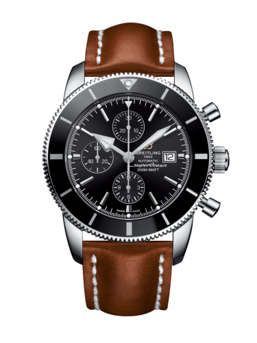 Breitling A1331212/BF78/440X/A20D.1 : Superocean Heritage II 46 Chronograph Stainless Steel / Black / Black /  Calf / Folding
