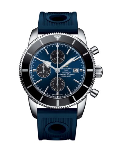 Breitling A1331212/C968/205S : Superocean Heritage II 46 Chronograph Stainless Steel / Black / Blue /  Rubber