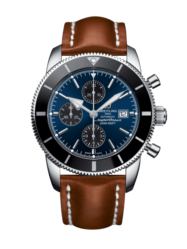 Breitling A1331212/C968/440X/A20D.1 : Superocean Heritage II 46 Chronograph Stainless Steel / Black / Blue / Calf / Folding