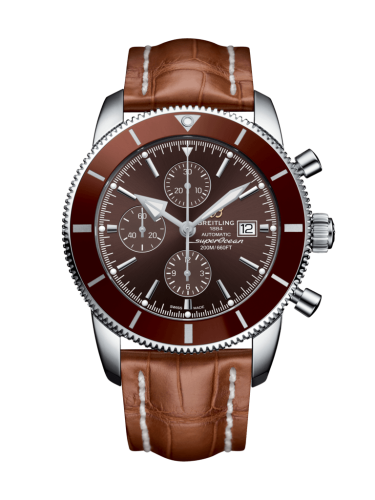 Breitling  A1331233/Q616/754P/A20BA.1 : Superocean Heritage II 46 Chronograph Stainless Steel / Bronze / Bronze /  Croco / Pin