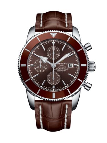 Breitling A1331233/Q616/756P/A20BA.1 : Superocean Heritage II 46 Chronograph Stainless Steel / Bronze / Bronze /  Croco / Pin