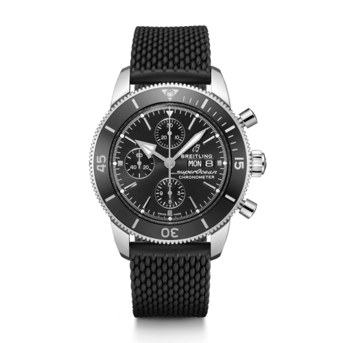 Breitling A13313121B1S1 : Superocean Heritage II Chronograph 44 Stainless Steel / Black / Rubber / Folding