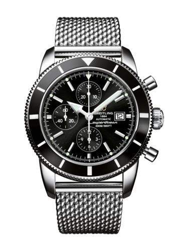 Breitling A1332024.B908.152A : Superocean Heritage 46 Chronograph Stainless Steel / Black / Black /  Milanese