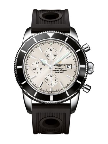 Breitling A1332024.G698.201S : Superocean Heritage 46 Chronograph Stainless Steel / Black / Stratus Silver / Rubber