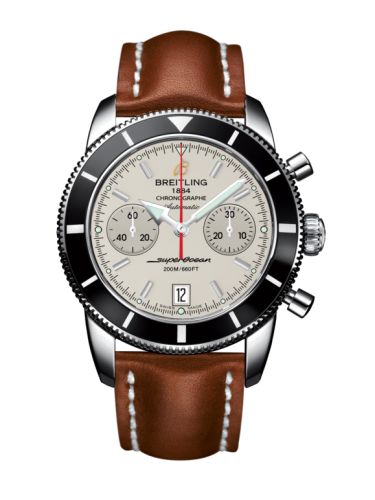 Breitling A2337024.G753.433X : Superocean Heritage 44 Chronograph Stainless Steel / Black / Silver / Calf