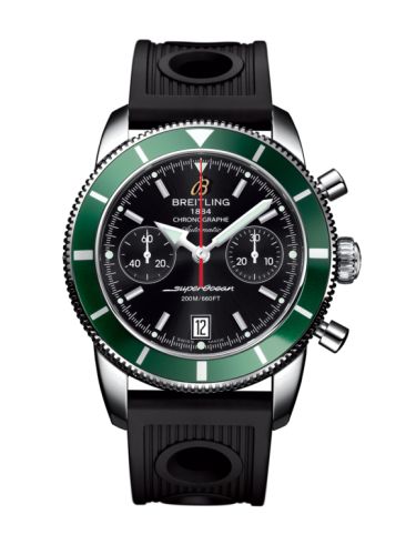 Breitling A2337036.BB81.200S : Superocean Heritage 44 Chronograph Stainless Steel / Green / Black / Rubber