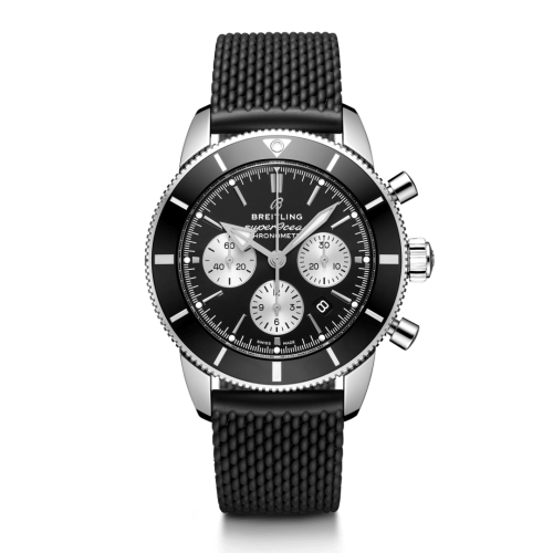 Breitling AB0162121B1S1 : Superocean Heritage II B01 Chronograph 44 Stainless Steel / Black / Rubber / Folding