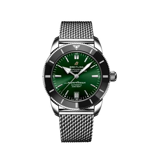 Breitling AB2010121L1A1 : Superocean Heritage II 42 Stainless Steel / Green / Bracelet