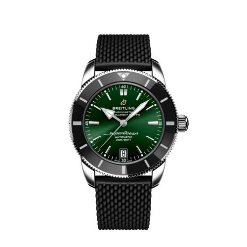 Breitling AB2010121L1S1 : Superocean Heritage II 42 Stainless Steel / Green / Rubber / Folding