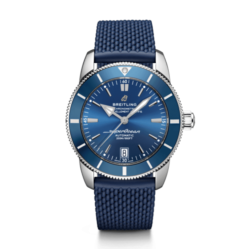 Breitling AB2010161C1S1 : Superocean Heritage II 42 Stainless Steel / Blue / Blue / Rubber / Folding