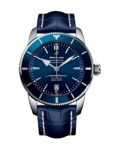 Breitling AB202016/C961/746P/A20D.1 : Superocean Heritage II 46 Stainless Steel / Blue / Blue / Croco / Pin