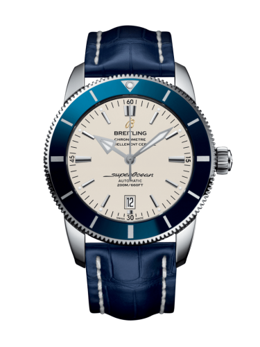 Breitling AB202016/G828/747P/A20D.1 : Superocean Heritage II 46 Stainless Steel / Blue / Silver / Croco / Folding