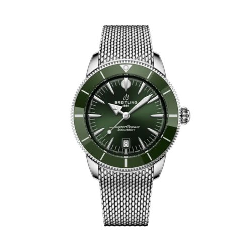 Breitling AB3112361L1A1 : Superocean Heritage B31 Automatic 44 Stainless Steel / Green / Milanese