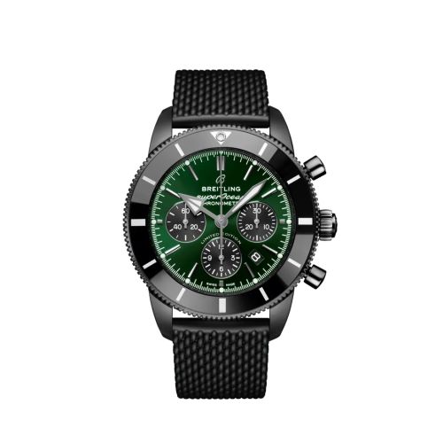 Breitling MB01621A1L1S1 : Superocean Heritage II B01 Chronograph 44 Blacksteel / Green