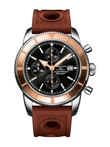 Breitling U1332012.B908.206S : Superocean Heritage 46 Chronograph Stainless Steel / Red Gold  / Black /  Rubber