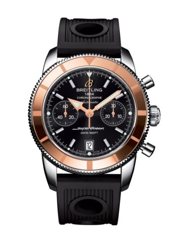 Breitling U2337012.BB81.200S : Superocean Heritage 44 Chronograph Stainless Steel / Red Gold / Black / Rubber