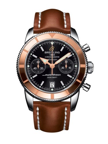 Breitling U2337012.BB81.433X : Superocean Heritage 44 Chronograph Stainless Steel / Red Gold / Black / Calf