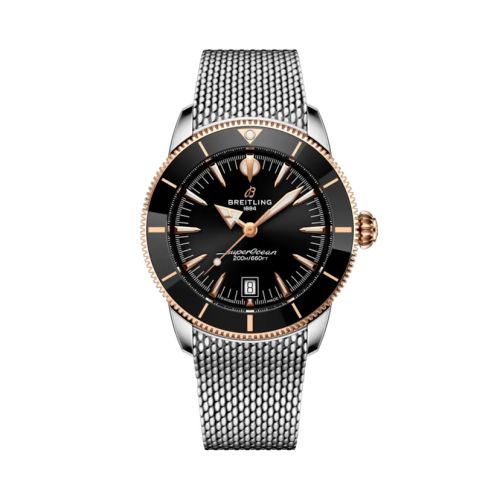 Breitling UB3111241B1A1 : Superocean Heritage B31 Automatic 42 Stainless Steel - Red Gold / Black / Milanese