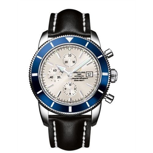 Breitling A1332016.G698.441X : Superocean Heritage 46 Chronograph Stainless Steel / Blue / Stratus Silver / Calf