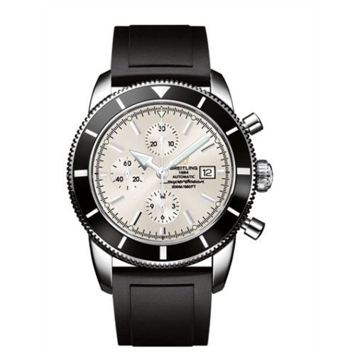 Breitling A1332024.G698.135S : Superocean Heritage 46 Chronograph Stainless Steel / Black / Stratus Silver / Rubber