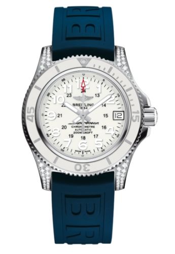 Breitling A1731267.A775.413X : Superocean II 36 Diamond / White / Rubber