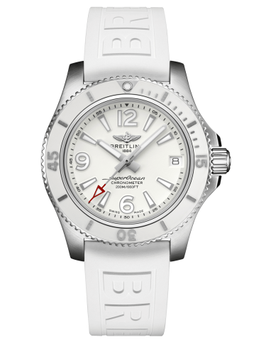 Breitling A17316D21A1S1 : Superocean 36 Stainless Steel / White / Rubber / Pin