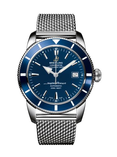 Breitling A1732116.C832.154A : Superocean Heritage 42 Stainless Steel / Blue / Gun Blue / Milanese