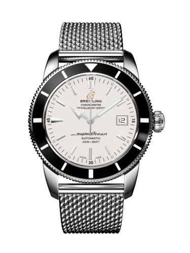 Breitling A1732124.G717.154A : Superocean Heritage 42 Stainless Steel / Black / Stratus Silver / Milanese