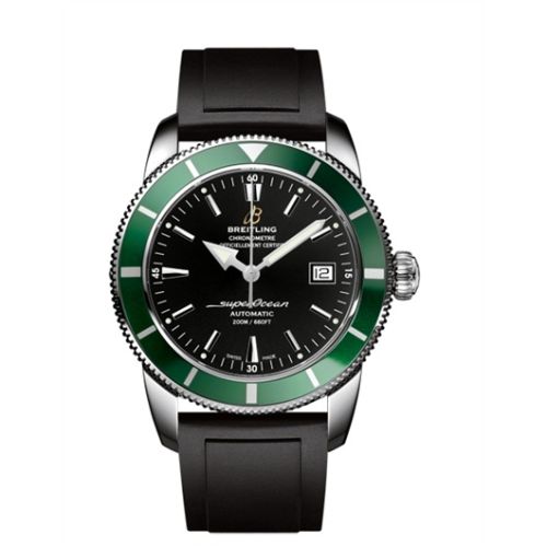 Breitling A1732136.BA61.131S : Superocean Heritage 42 Stainless Steel / Green / Volcano Black / Rubber 