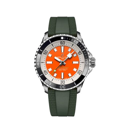 Breitling A173751A1O1S1 : SuperOcean Automatic 42 Stainless Steel / Orange / Kelly Slater