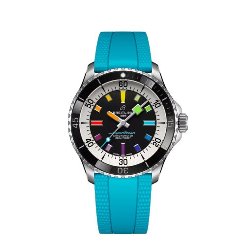 Breitling A17375211B2S1 : SuperOcean Automatic 42 Stainless Steel / Black - Rainbow / Rubber