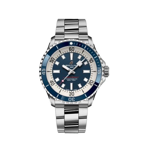 Breitling A17375E71C1A1 : SuperOcean Automatic 42 Stainless Steel / Blue / Bracelet